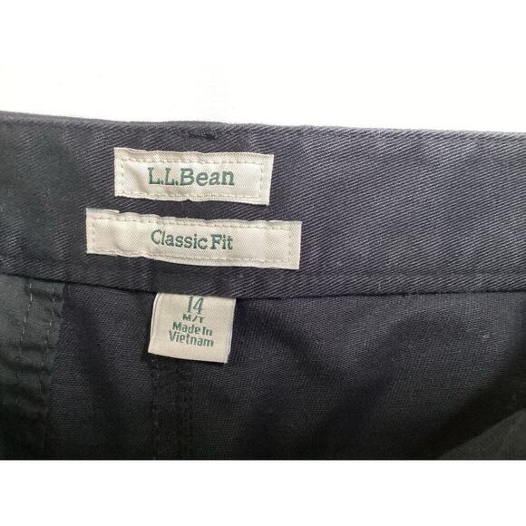 LL Bean Classic Fit Bayside Twill Straight Leg Pant Women's Size 14 M/T black - Picture 4 of 7